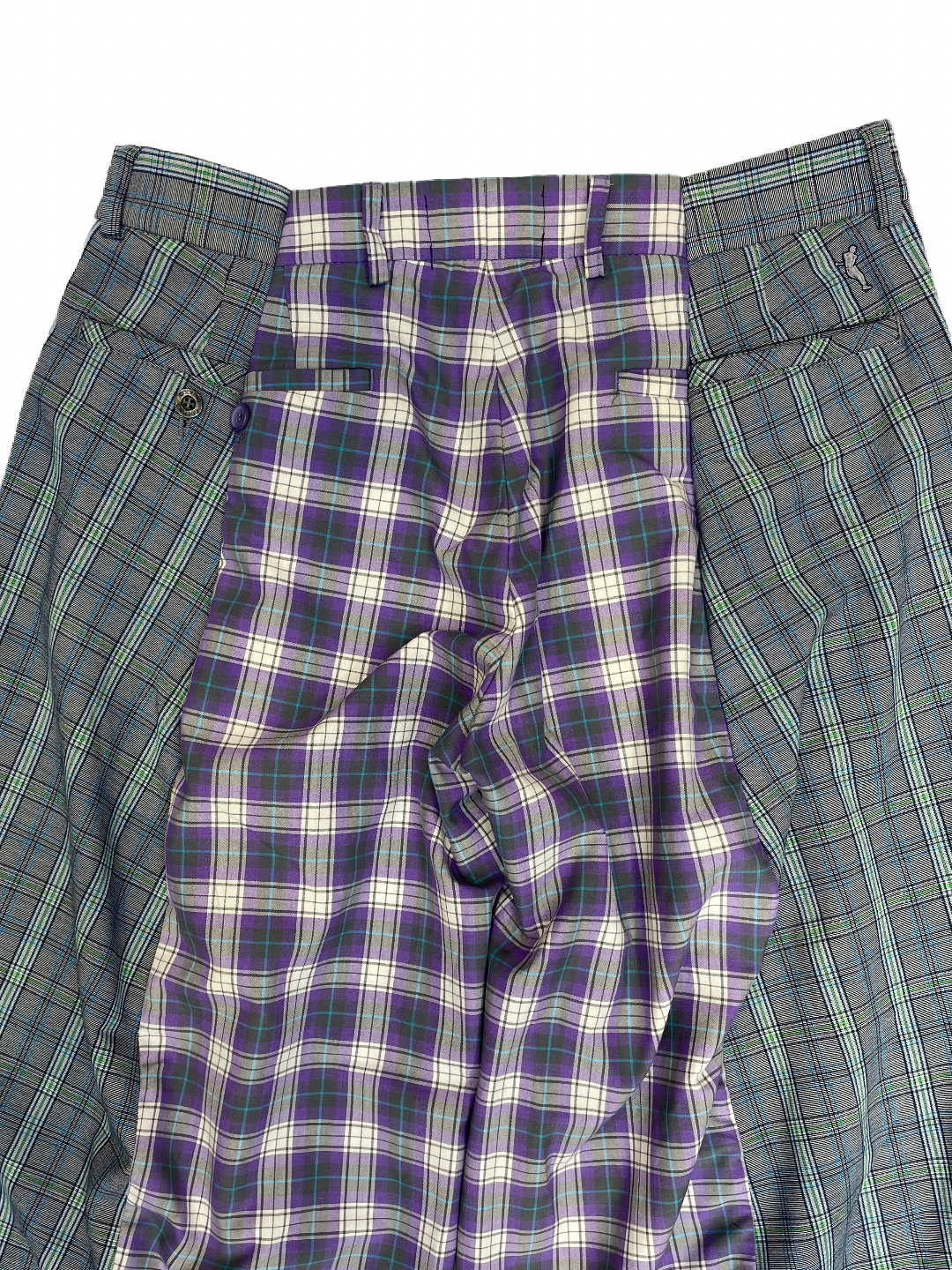 The Two-Tone Lilac and Grey Tartan Trousers