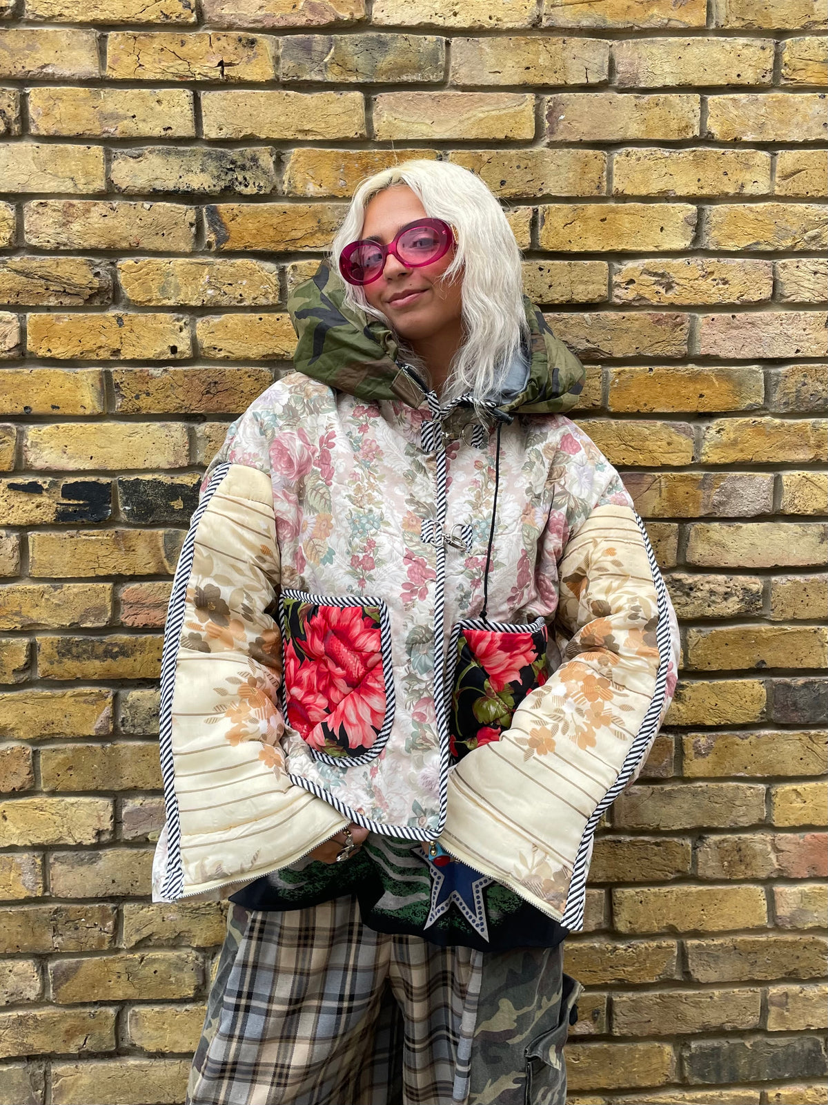 The Puffer Jacket in Cream and Camo