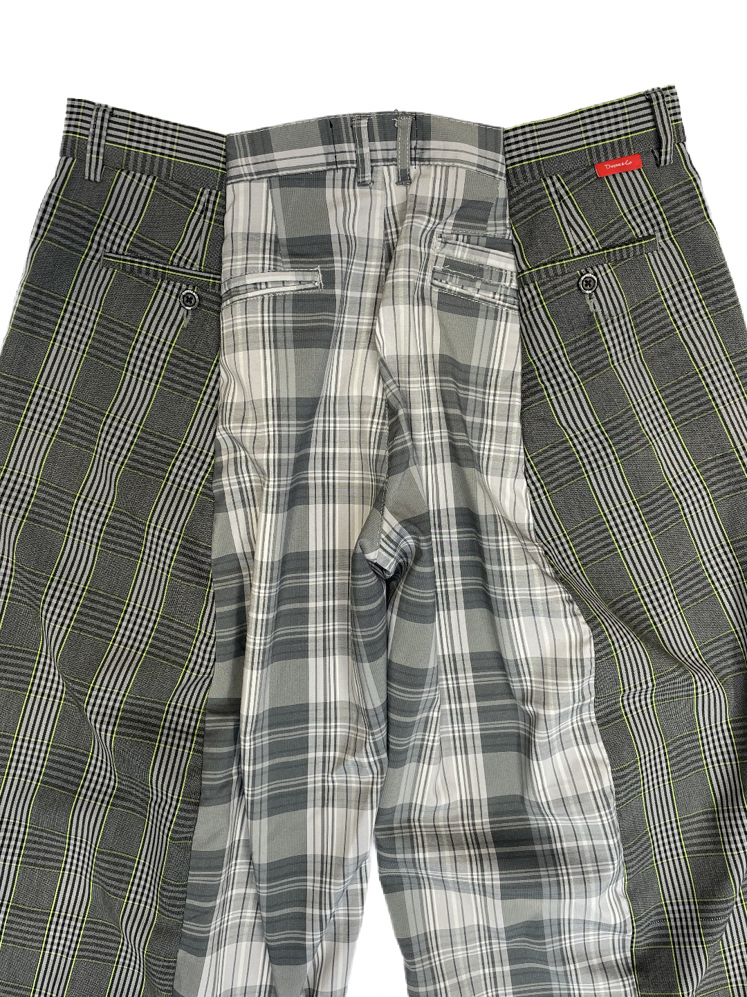The Two-Tone Grey and Green Tartan Trousers