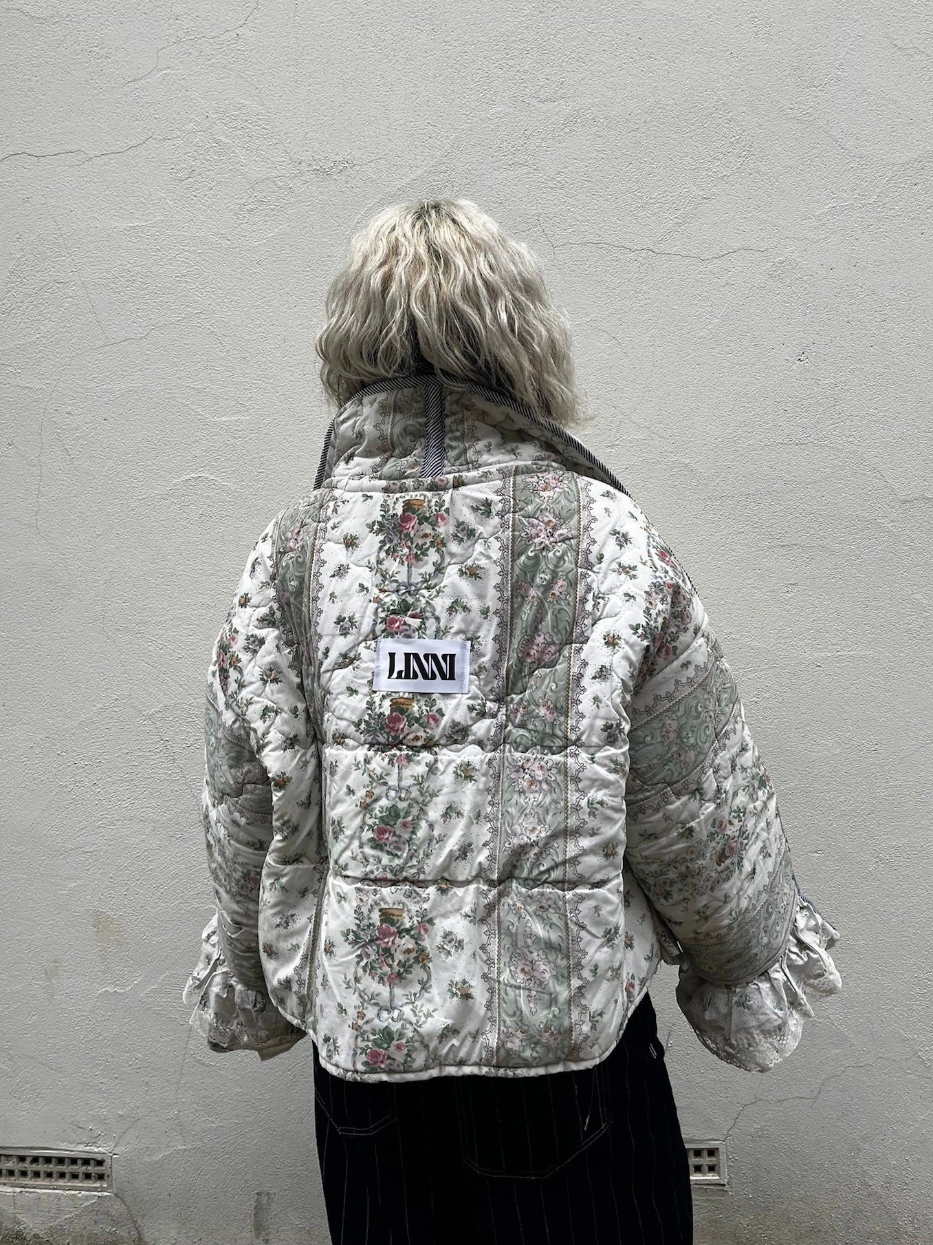 The Puffer Jacket with White and Yellow Ruffles
