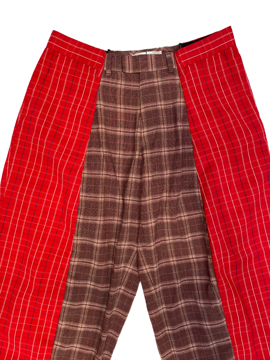 The Two-Tone Red and Purple Tartan Trousers