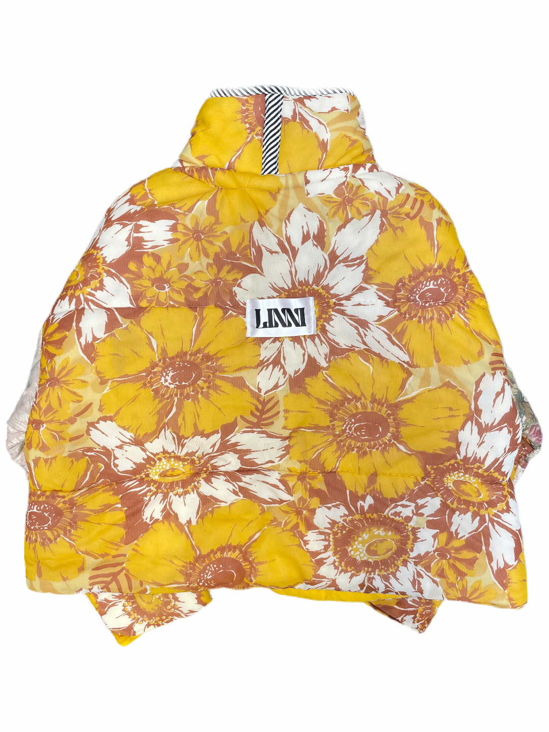The Puffer Jacket in Mustard and Blue Florals