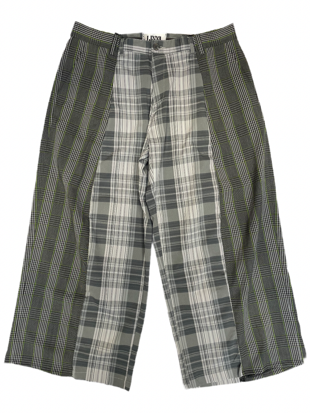 The Two-Tone Grey and Green Tartan Trousers