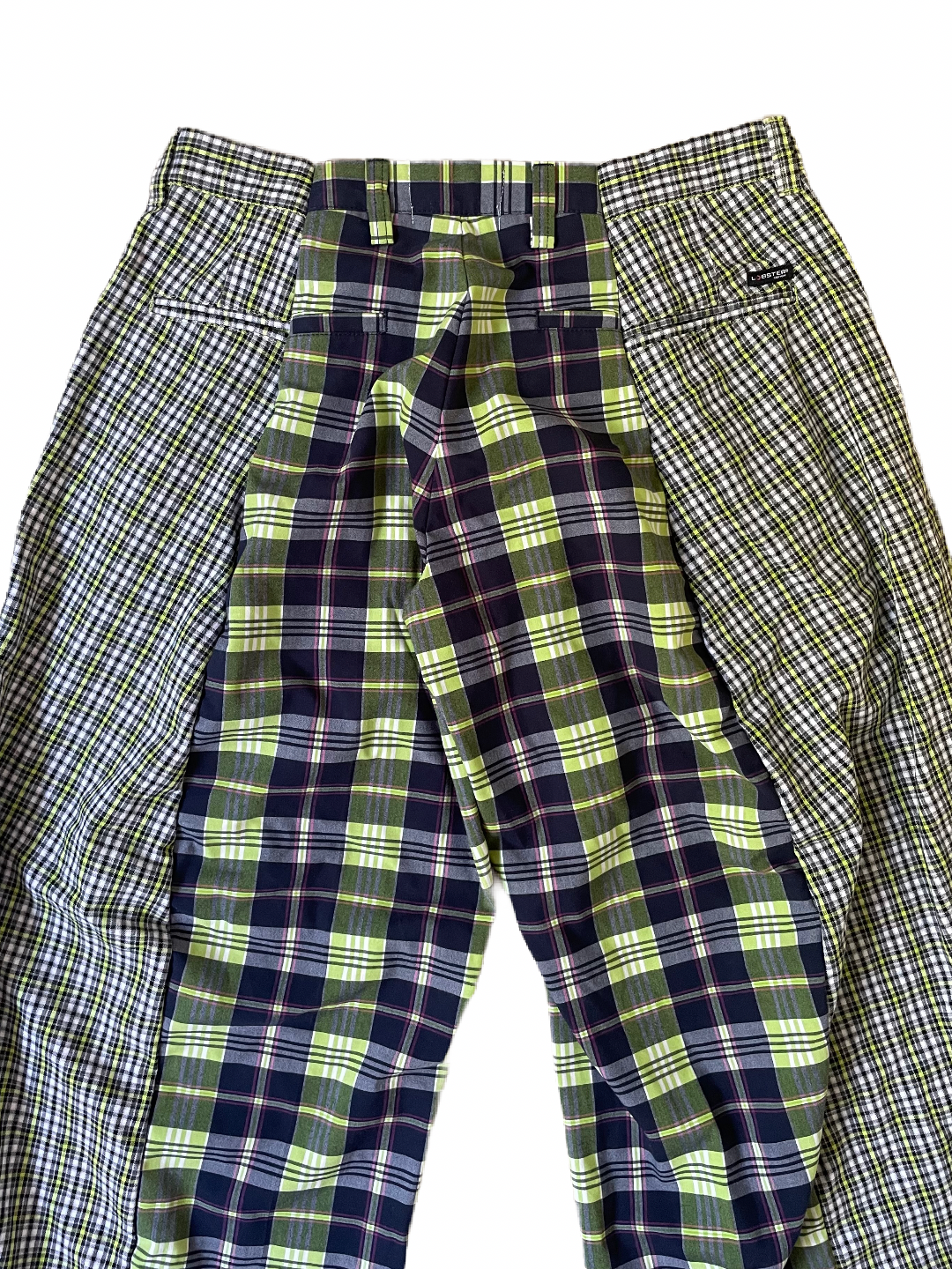 The Two-Tone Green and Blue Tartan Trousers