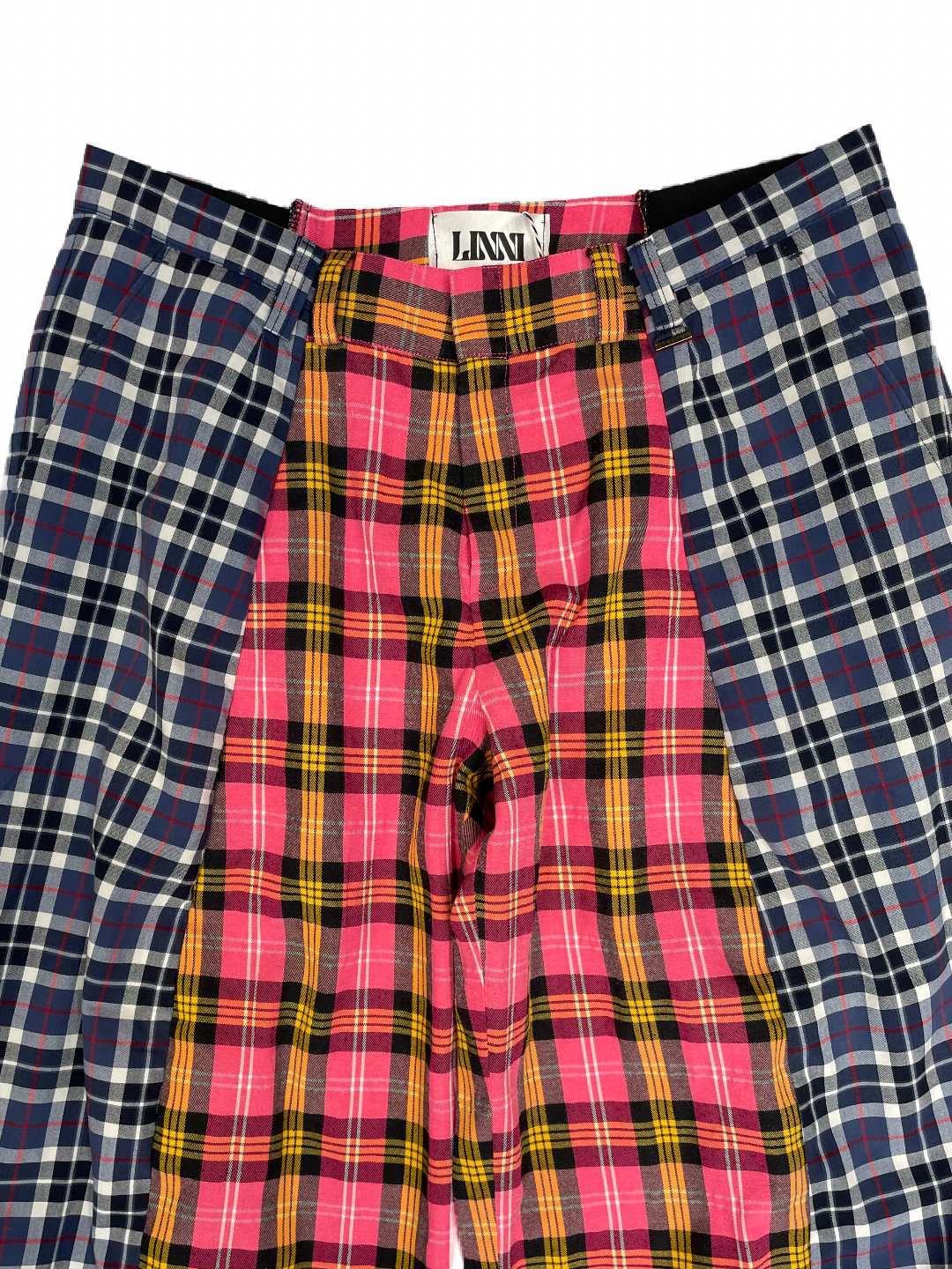 The Two-Tone Pink and Blue Tartan Trousers