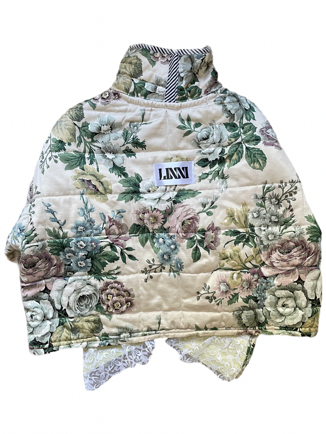 The Puffer Jacket in Green and Pink Florals