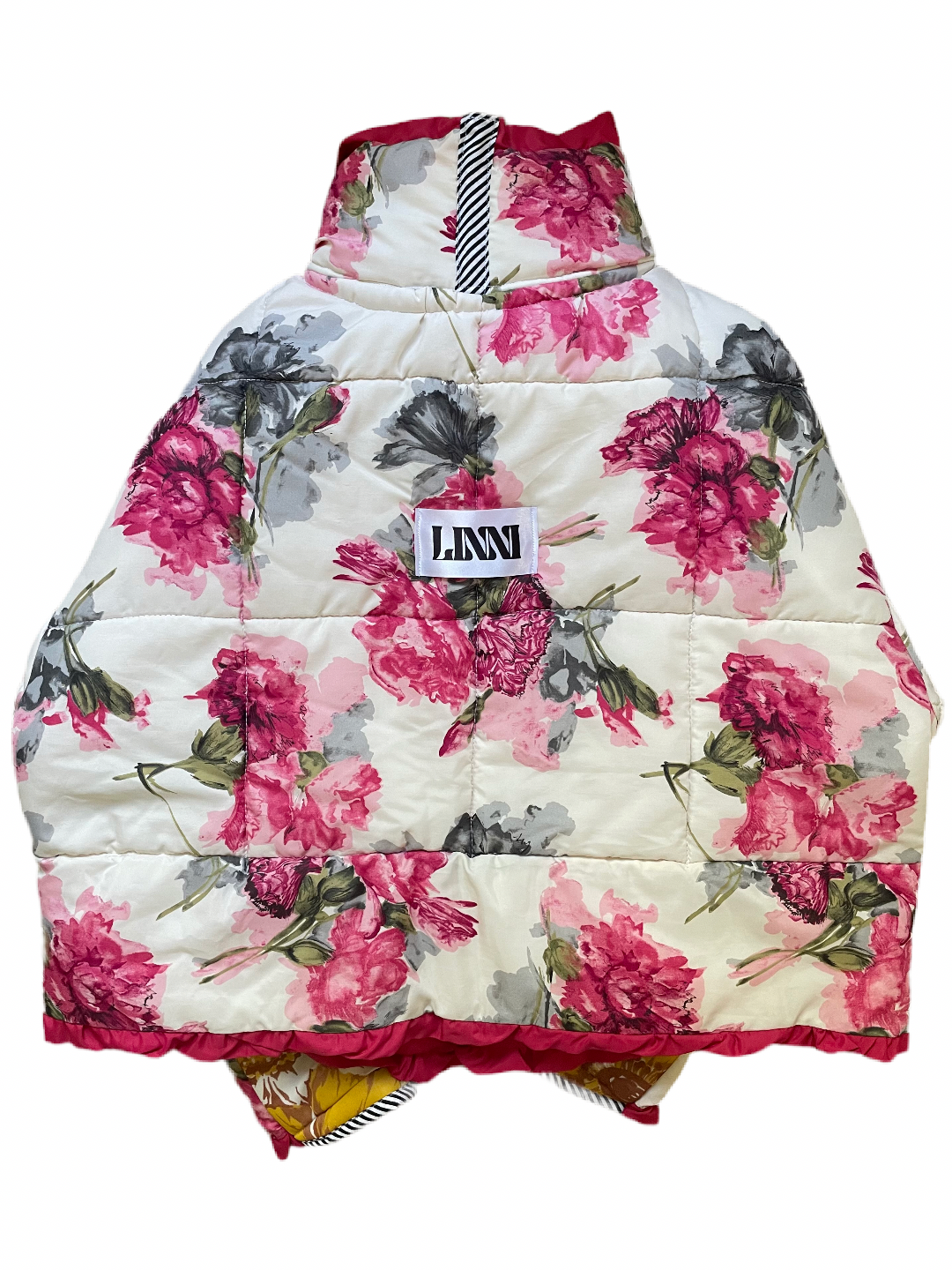 The Puffer Jacket in Pink and Yellow Florals