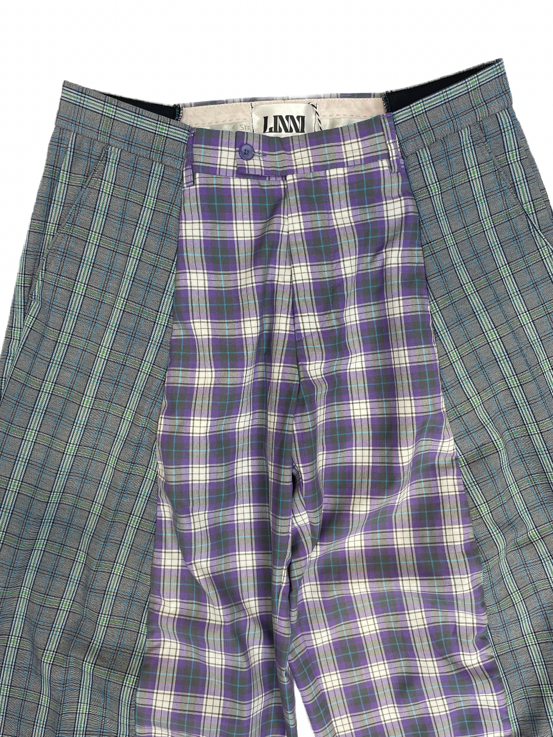 The Two-Tone Lilac and Grey Tartan Trousers