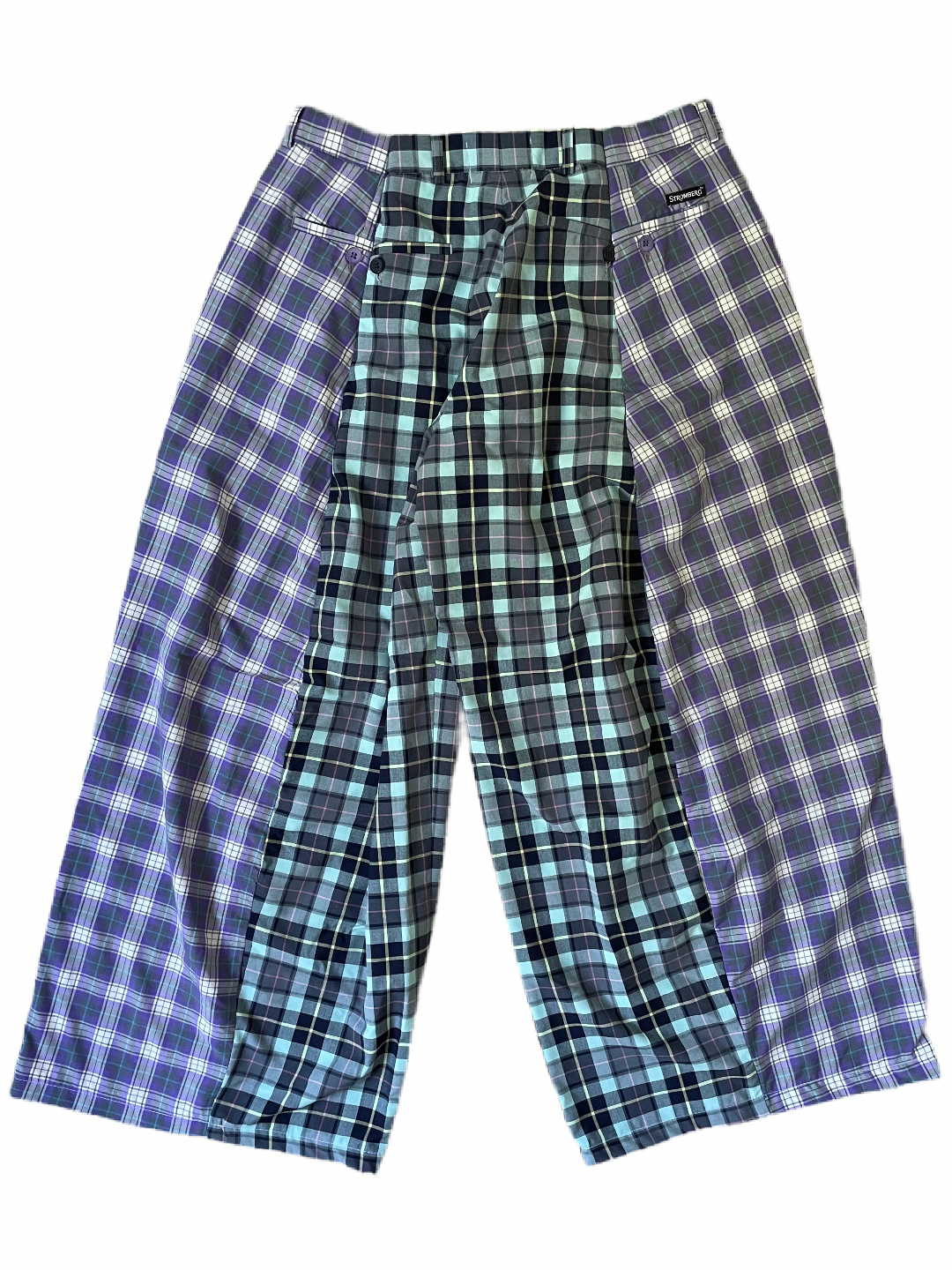 The Two-Tone Blue and Lilac Tartan Trousers