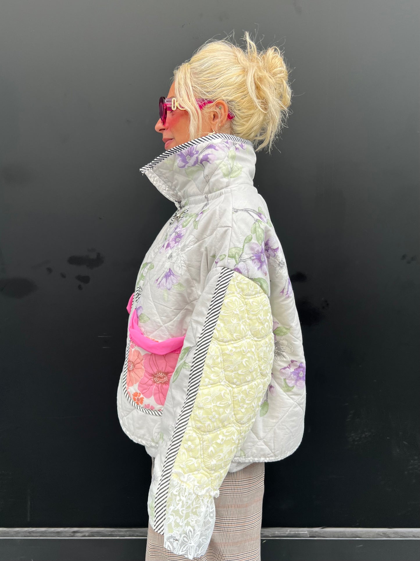 The Puffer Jacket in Pink and Lilac Florals