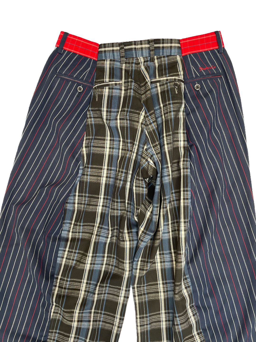 The Two-Tone Blue and Red Tartan Trousers