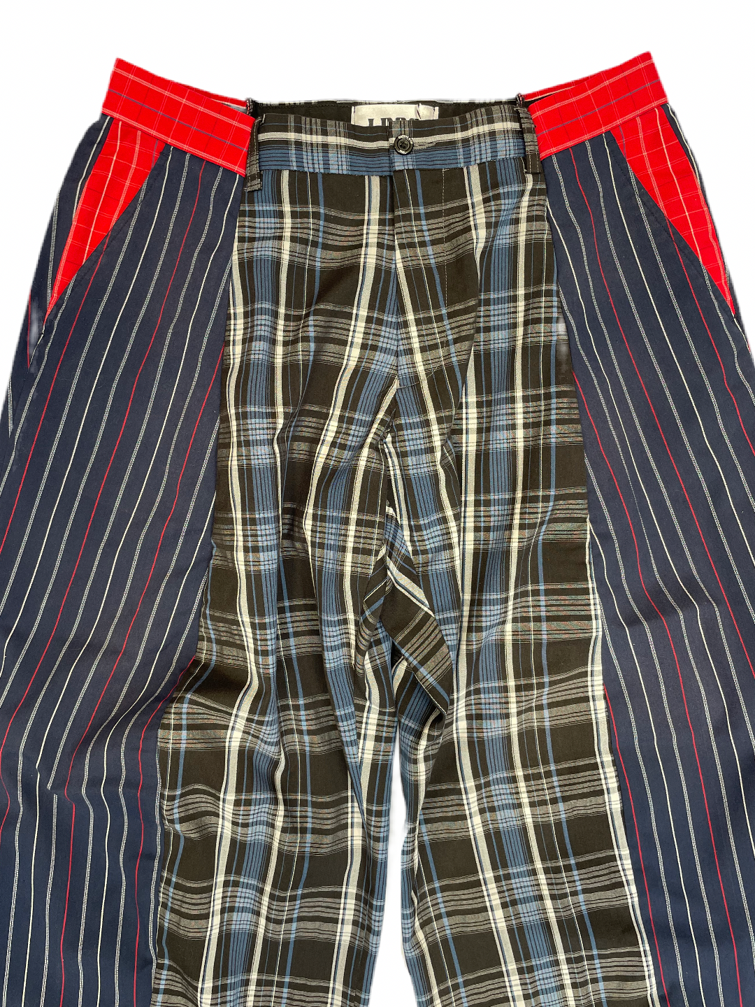 The Two-Tone Blue and Red Tartan Trousers