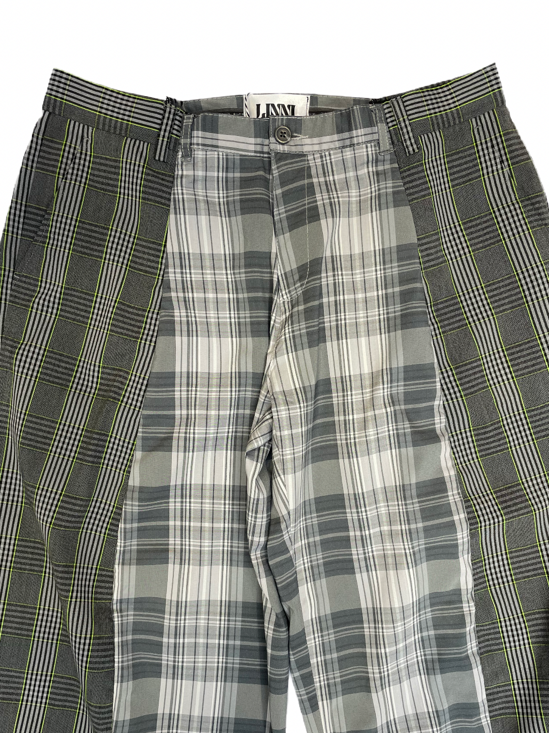 The Two-Tone Grey and Green Tartan Trousers