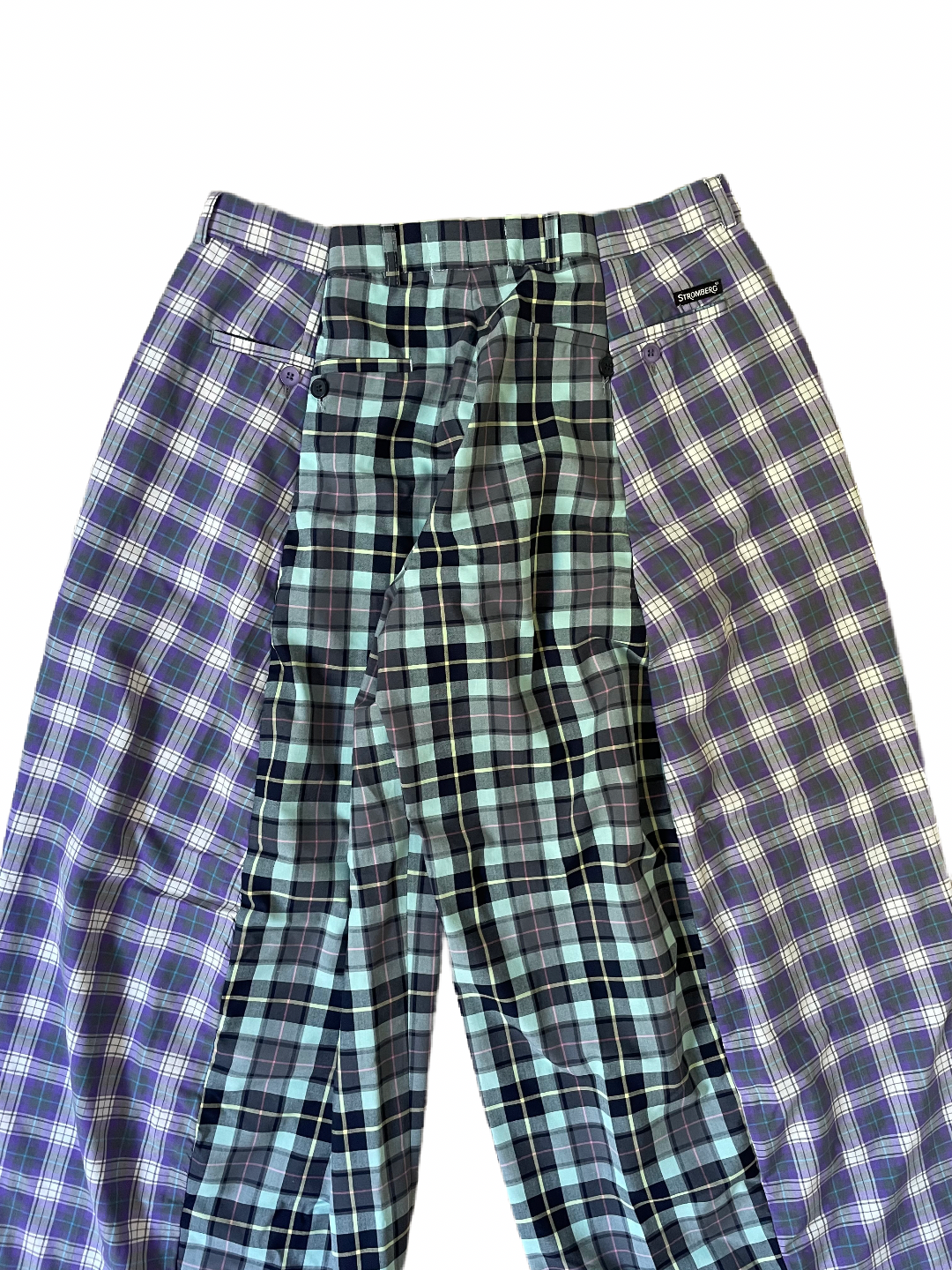 The Two-Tone Blue and Lilac Tartan Trousers