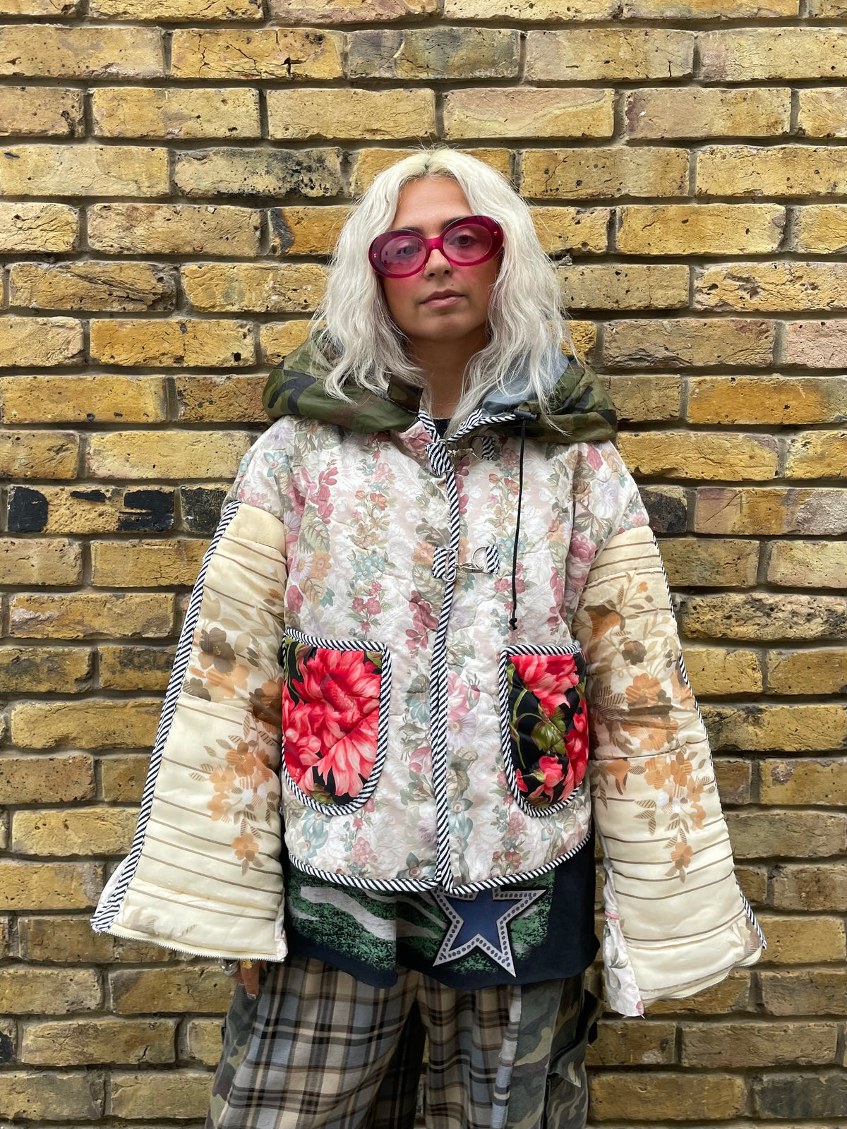 The Puffer Jacket in Cream and Camo