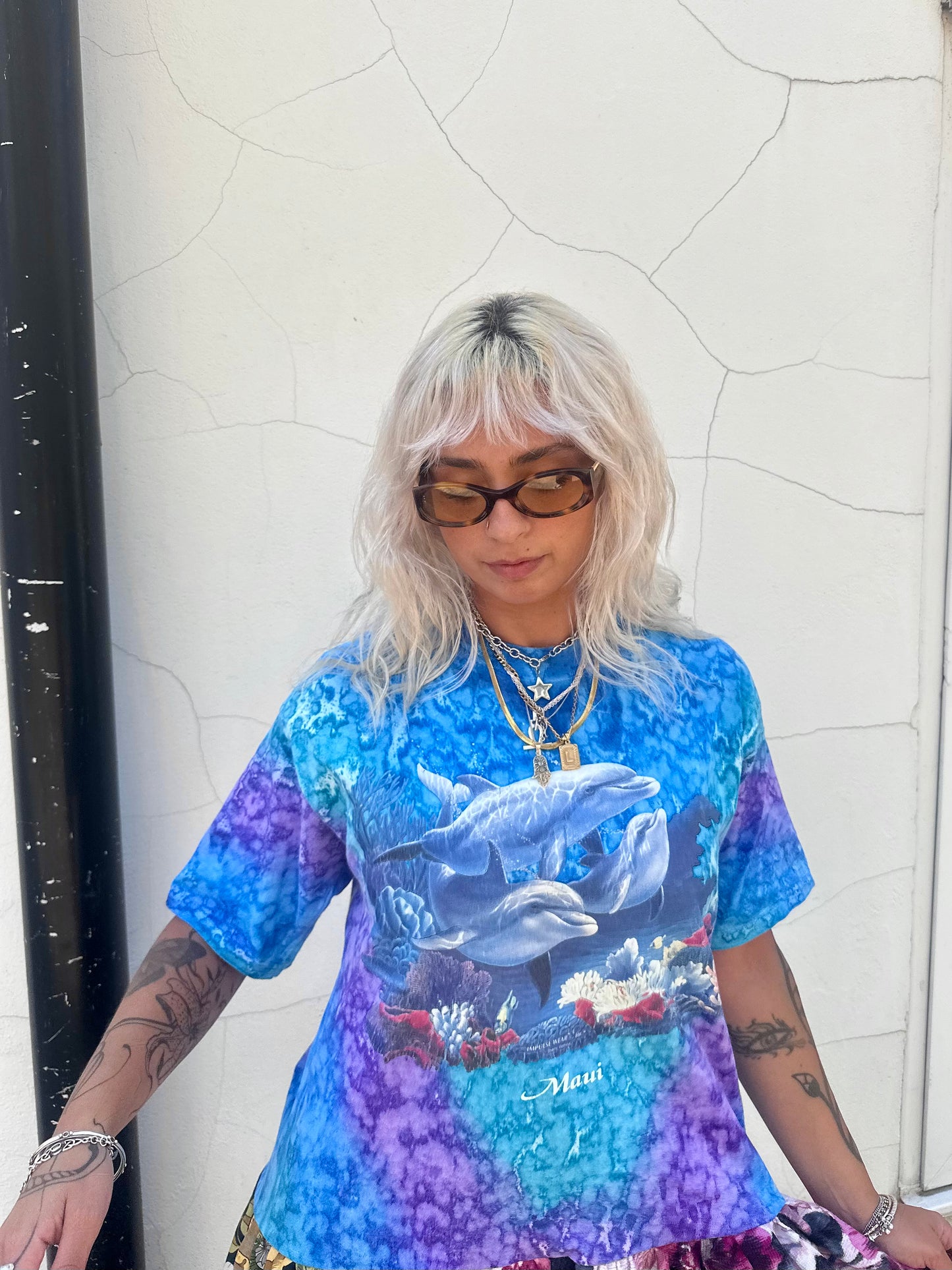 The Courtney Vintage Dolphin T-shirt Dress