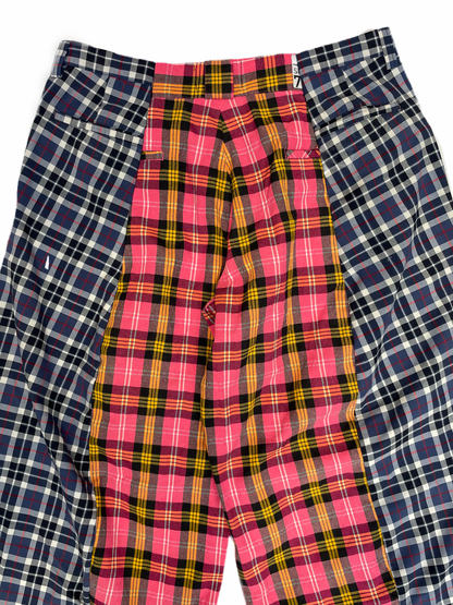 The Two-Tone Pink and Blue Tartan Trousers