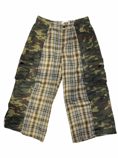 The Two-Tone Camouflage and Cream Tartan Trousers