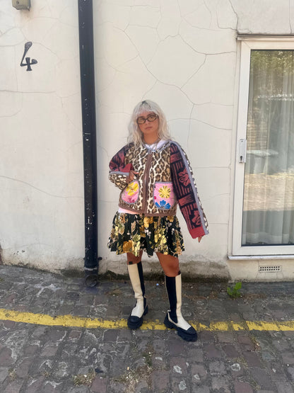The Bomber Jacket in Leopard and Pink Florals