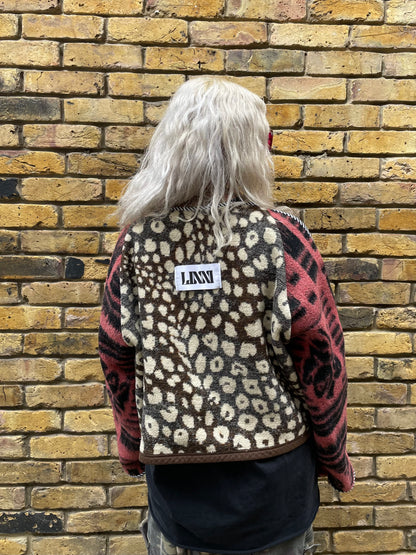 The Bomber Jacket in Leopard and Pink flowers
