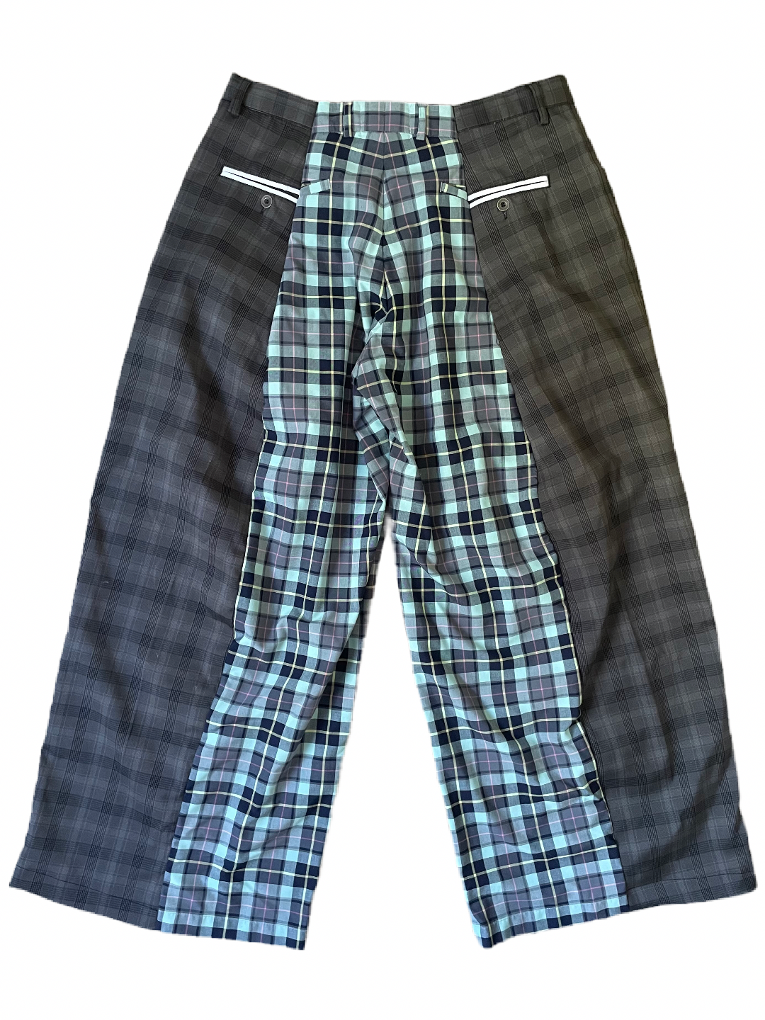 The Two-Tone Blue and Grey Tartan Trousers
