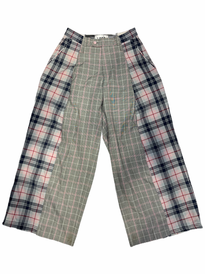 The Two-Tone Trousers in Grey and Pink Tartan