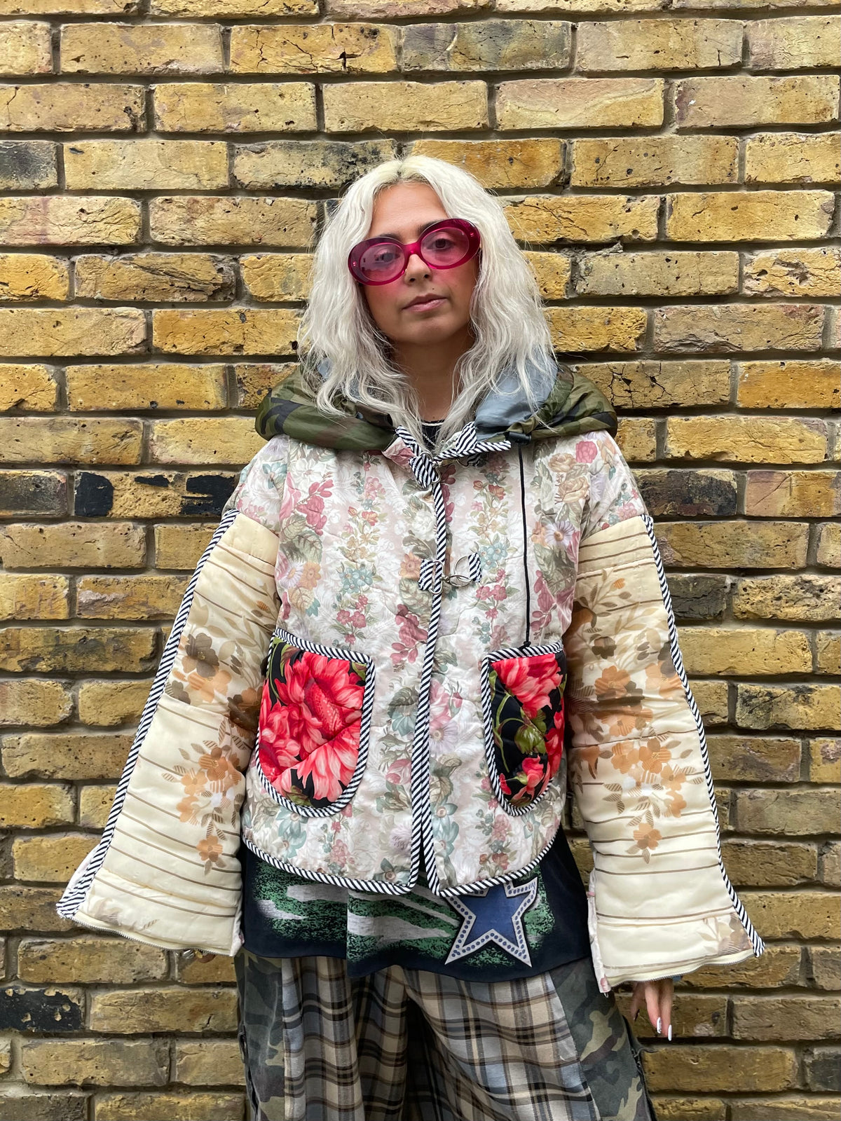 The Puffer Jacket in Cream and Camo