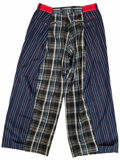 The Two-Tone Blue and Red Tartan Trousers