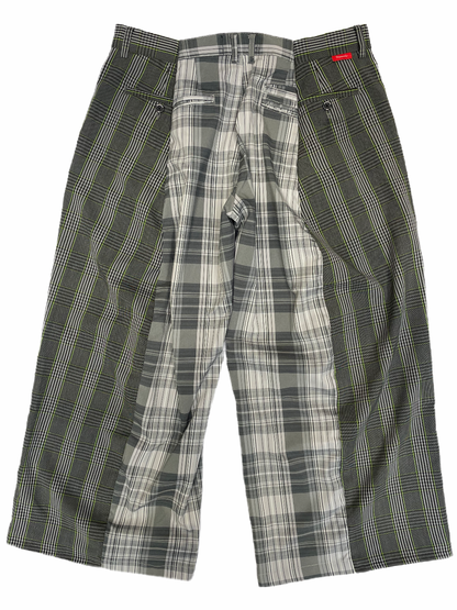The Two-Tone Grey and Green Tartan Trousers