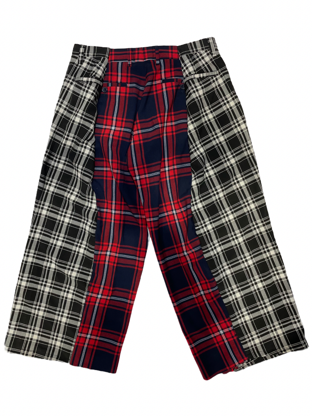 The Two-Tone Trousers in Red and Black Tartan