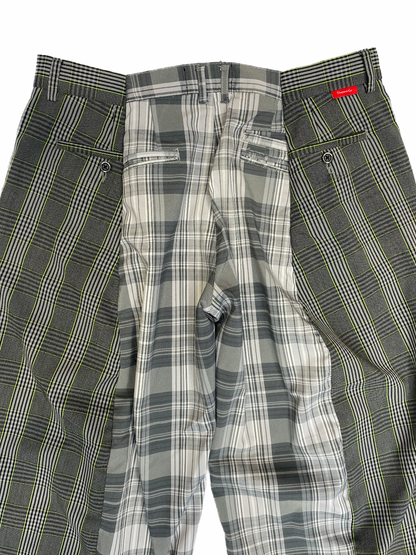 The Two-Tone Grey and Green Tartan Trousers