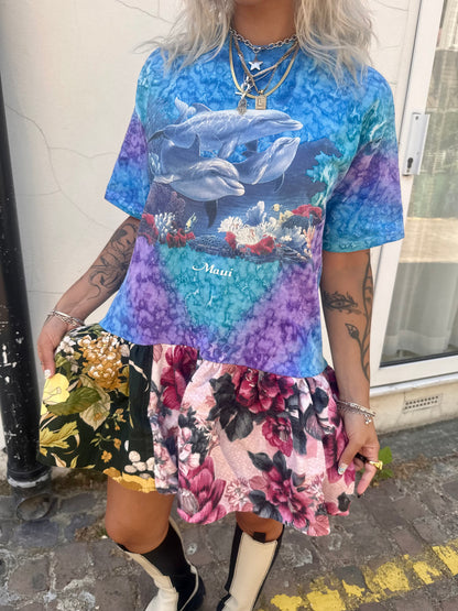 The Courtney Vintage Dolphin T-shirt Dress