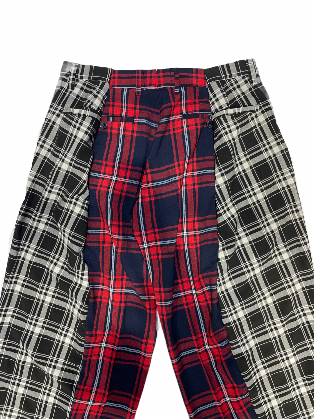 The Two-Tone Trousers in Red and Black Tartan