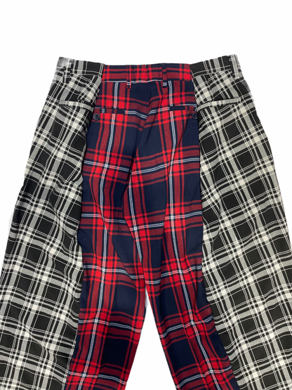 The Two-Tone Trousers in Red and Black Tartan