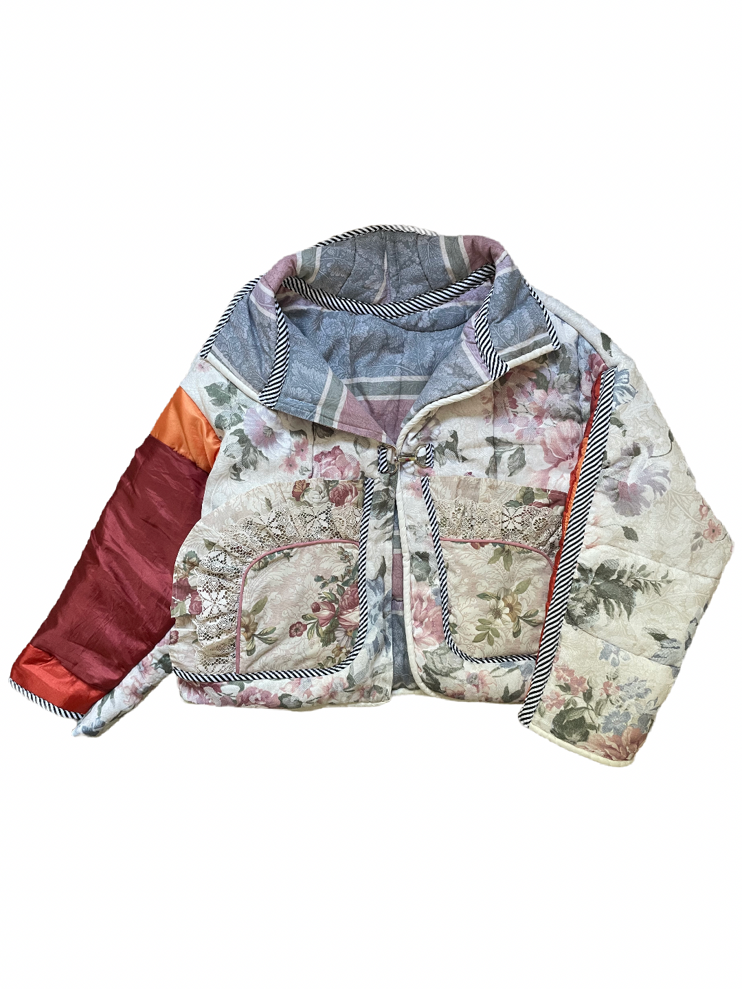 The Puffer Jacket in Pink and Yellow Florals
