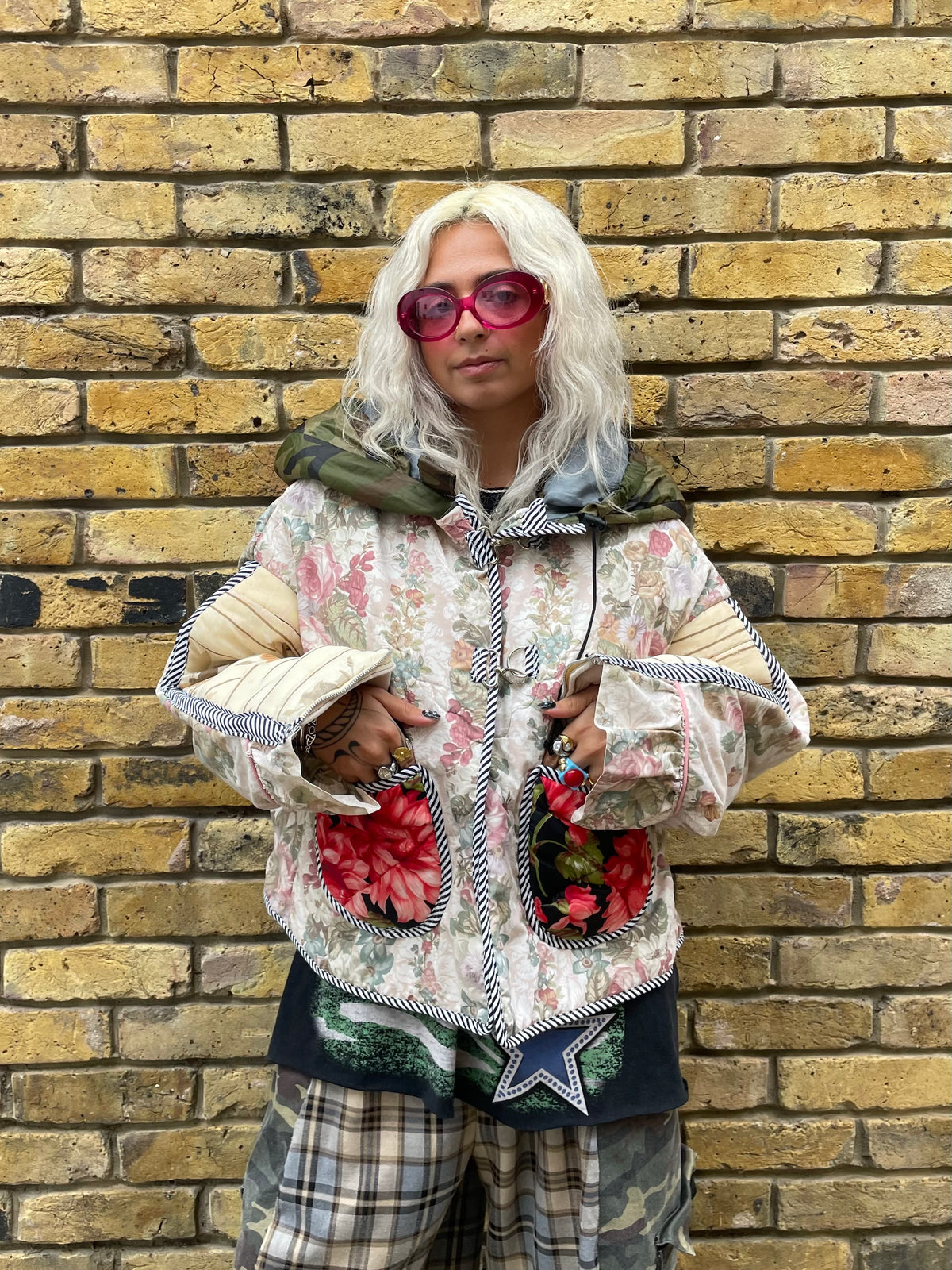 The Puffer Jacket in Cream and Camo