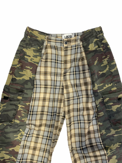 The Two-Tone Camouflage and Cream Tartan Trousers