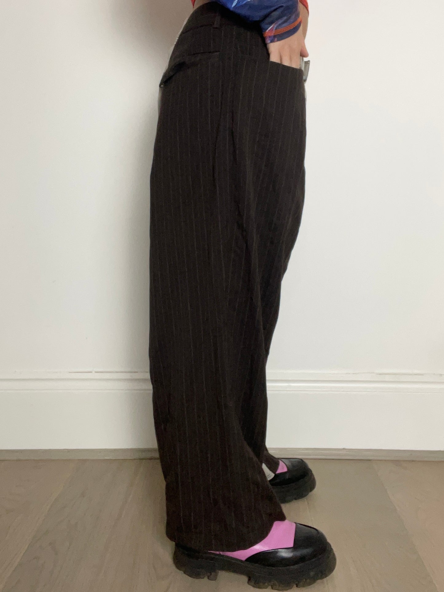 The Two-Tone Trousers in Beige and Brown Tartan