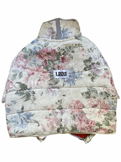 The Puffer Jacket in Pink and Yellow Florals