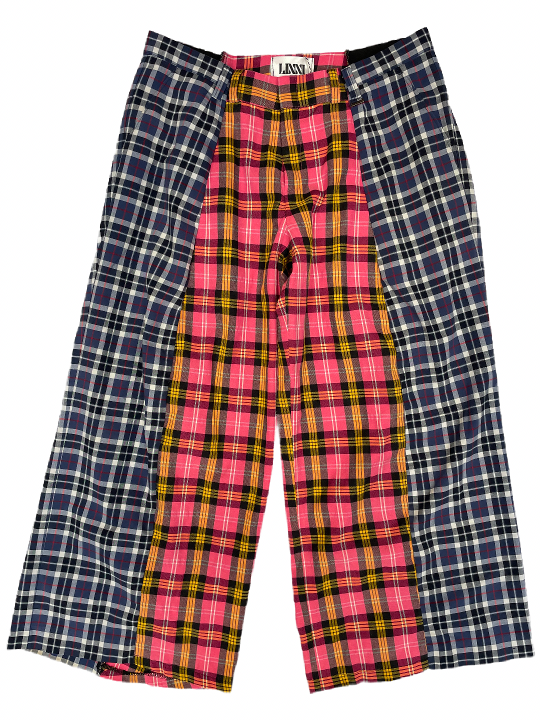 The Two-Tone Pink and Blue Tartan Trousers