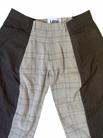 The Two-Tone Brown and Cream Tartan Trousers