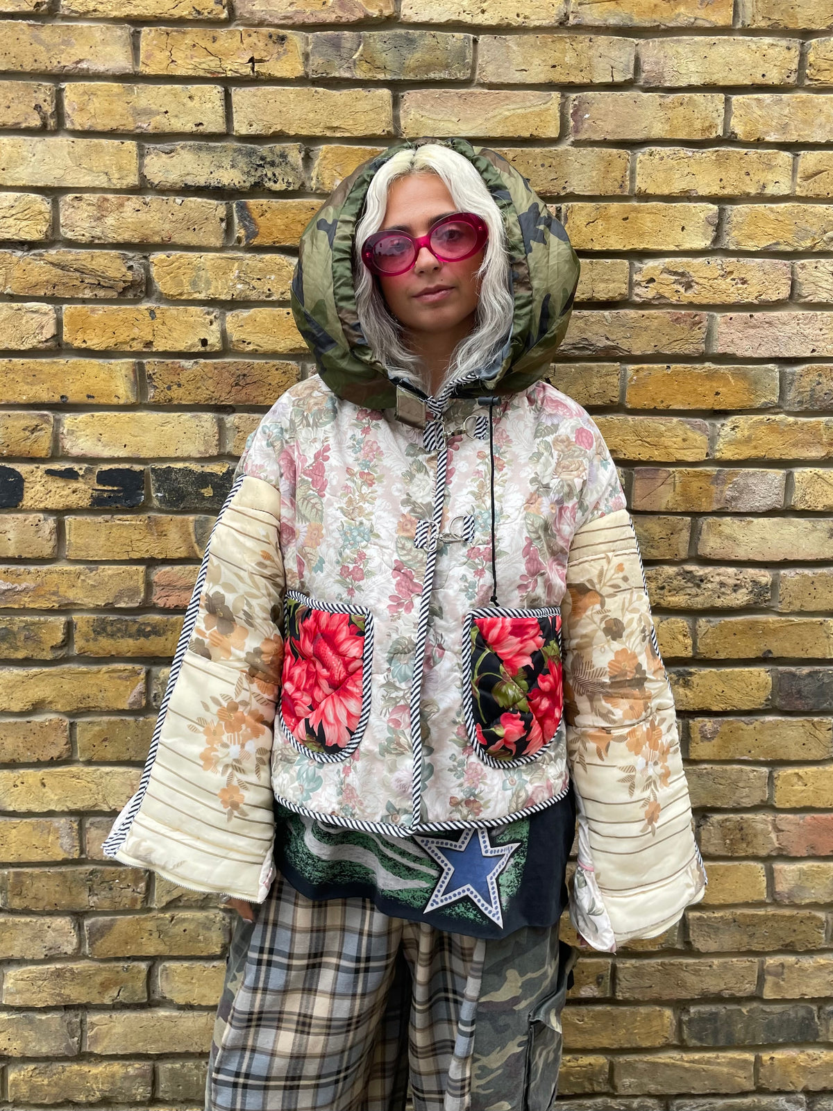 The Puffer Jacket in Cream and Camo