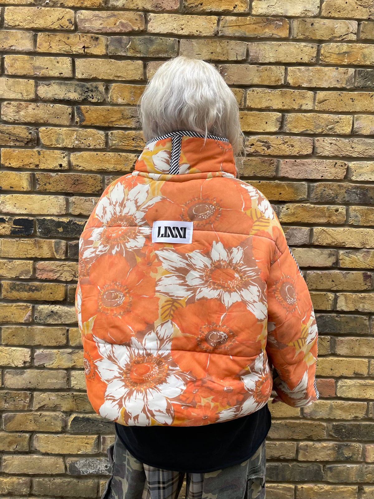 The Puffer Jacket in Orange and Leopard