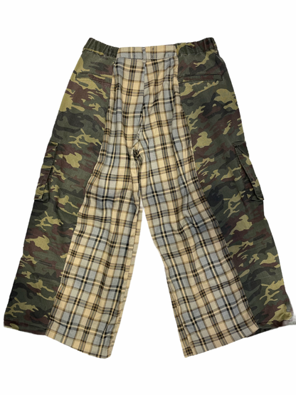 The Two-Tone Camouflage and Cream Tartan Trousers