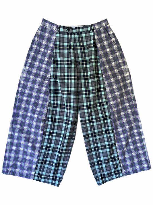 The Two-Tone Blue and Lilac Tartan Trousers