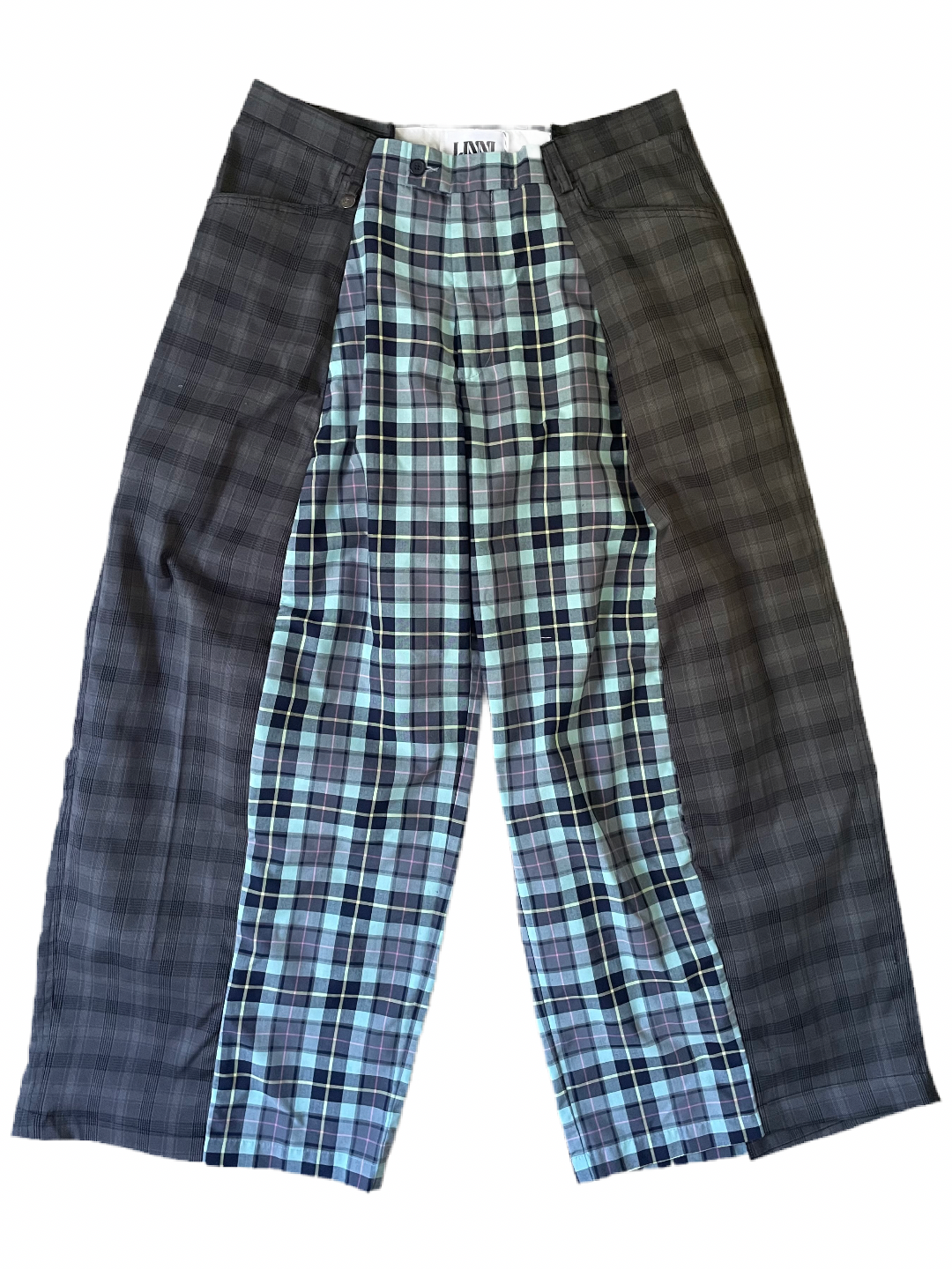 The Two-Tone Blue and Grey Tartan Trousers
