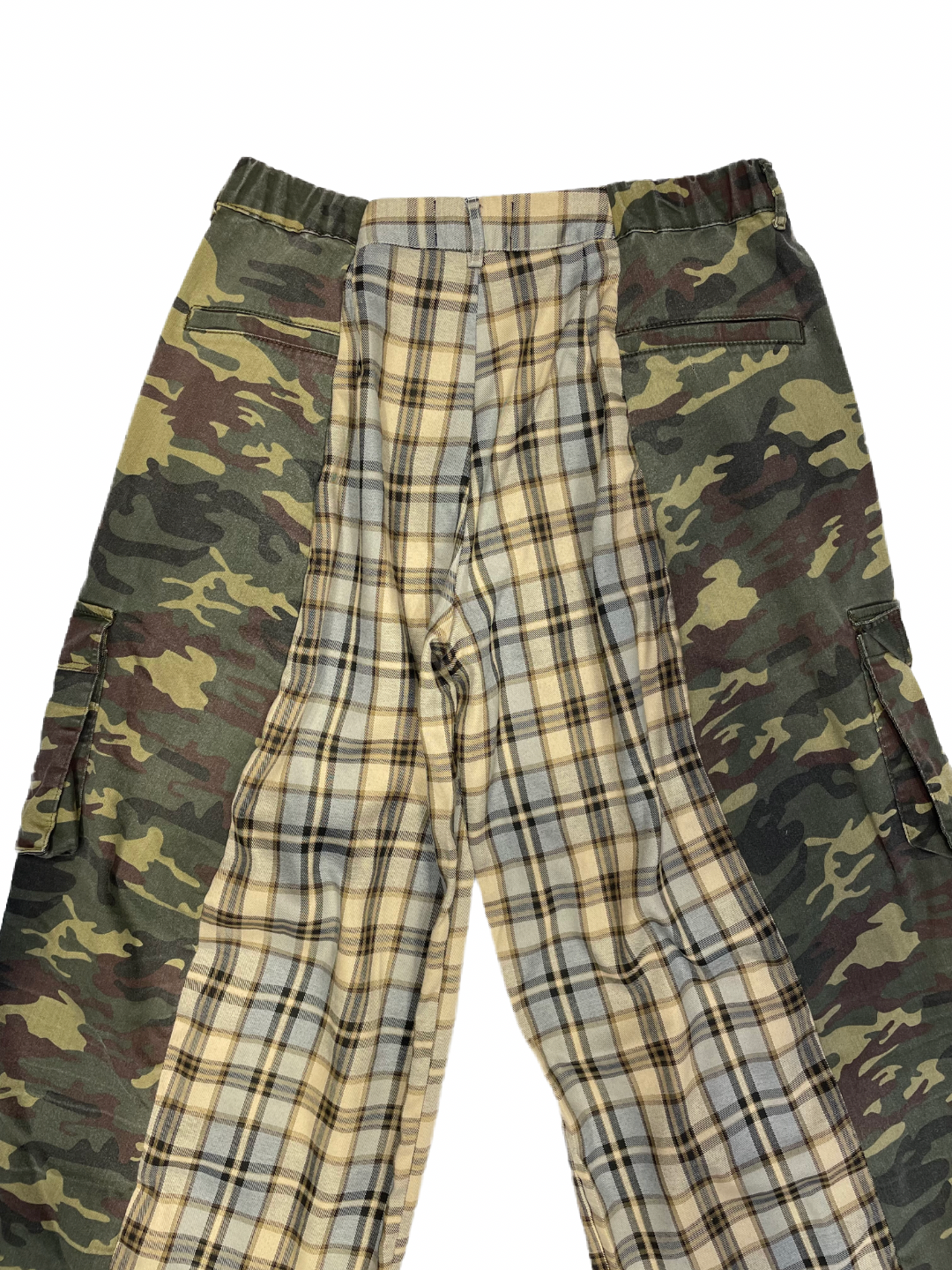 The Two-Tone Camouflage and Cream Tartan Trousers