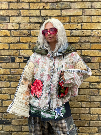The Puffer Jacket in Cream and Camo