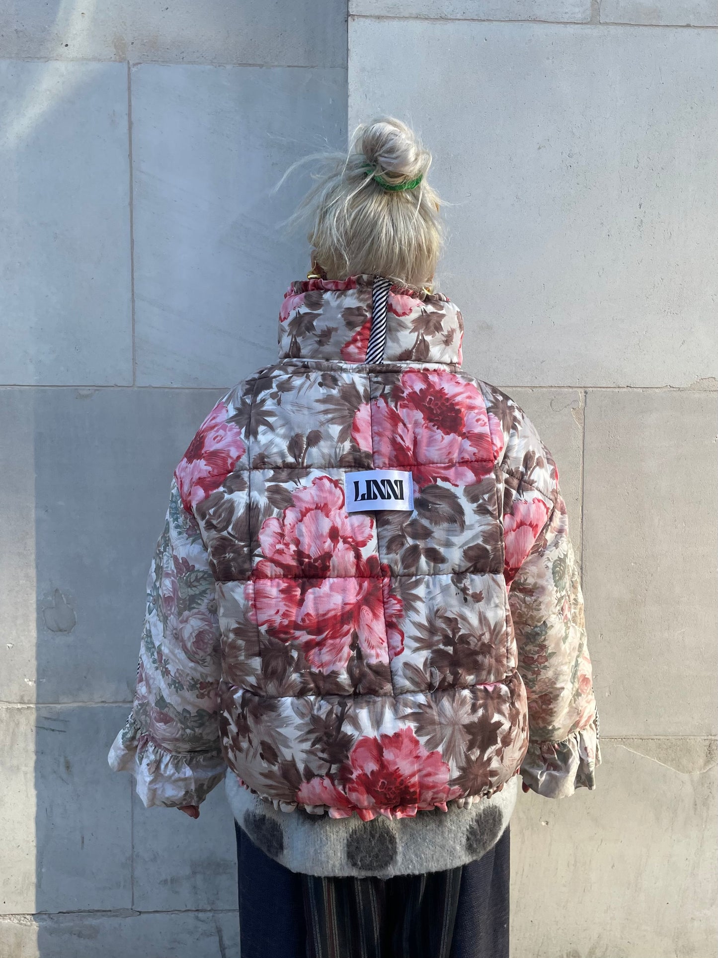 The Puffer Jacket in Pink and Blue Florals
