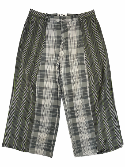 The Two-Tone Grey and Green Tartan Trousers